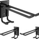 Tanzfrosch 2 Pack Garage Hooks Heavy Duty 10 INCH Two-Tier Steel Shed Wall Mount Workshop Garage Storage Organizer Hooks for Hanging Garden Tool, Hose, Ladder, Chairs, Bikes with Anti-Slip Coating