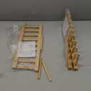 HBlife 2pcs Bamboo Dish Plate Bowl Cup Book Pot Lid Cutting Board Drying Rack Stand Drainer Storage Holder Organizer Kitchen CabinetKeep Dry