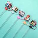 25 Pack Medical Straw Covers Cap for Tumblers, 10mm Cute Dust-Proof Straw Topper for Water Bottles Stanley Cups Accessories Gifts For Women Party Favors