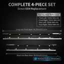 Window Molding Trim Seal Belt Compatible with Honda CR-V 2007-2011, 4-Piece Exterior Weatherstrip Set Chrome Finish Front Rear Left Right Replaces 72410-SWA-A01 72450-SWA-A01