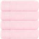 GLAMBURG Ultra Soft 4 Pack Oversized Bath Towel Set 27x54 inches, 100% Cotton Bath Towels, Highly Absorbant Compact Quickdry & Lightweight Towel, Ideal for Gym Travel Camp Pool - Pink