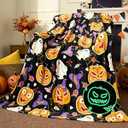 Joiedomi Glow in The Dark Blanket Construction Gifts for Boys Age 2 3 4 5 6 7 8 9 10 11 12 Year Old Boy Gifts, Soft Cozy Flannel Kids Throw Blanket, Birthday Bedroom Decor 50"60"