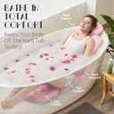 Full Body Bath Pillow for Bathtub, Thick Bathtub Cushion, Luxury Tub Pillow for Bath for Headrest Neck and Back Support Pink 51" x 16"