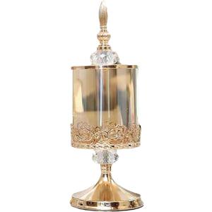 Crystal Candy Jar European Style Crystal Glass Storage Jar Cookie Tins with Lids Sugar Bowl for Coffee Table Kitchen Countertop