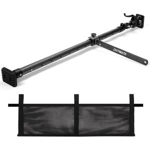 Cargo Bar for Pickup Truck Bed Expands from 40 to 70 in with 200 LB Bearing Capacity, Comes with 1 Cargo Net Organizer, 1 Divider Bar