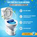 ACTIVE Automatic Toilet Bowl Cleaner Tablets Blue Gel Toilet Tank Cleaners, Septic-Safe Hard Water Ring Stain Remover, Smell Eliminator Heavy Duty Toilet Cleaning & Deodorizer, Fresh Scent - 12 Tabs
