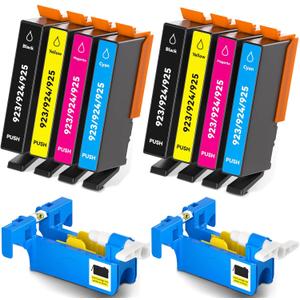 923 Ink Cartridge Combo Pack 2 Sets (No Chip) for HP OfficeJet Pro 8130e, 8135e, 8138e, 8139e and OfficeJet 8120, 8122e, 8123 Printers (2 Black, 2 Cyan, 2 Magenta, 2 Yellow)