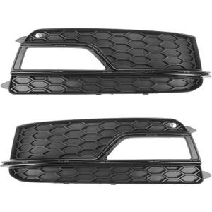 Fog Light Grill No.8T0807681K/8T0807682K 20.28"x6.10" Front Lower Bumper Fog Light Cover Inserts for Audi A5 2013-2017 ABS Black
