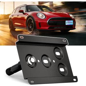 No Drill Front Tow Hook License Plate Mount Bracket Holder Compatible with BMW M3 2019-2025, BMW 5 Series [G30/G31] 2017-2023, Mini Clubman (F54) 2016-2024 Front License Plate Frames Accessories