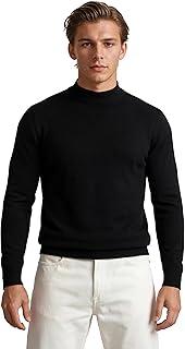 X RAY Mens Mock Neck Sweater, Soft Slim Fit Pullover Top, Basic Mock Neck Sweater for Men, Size M