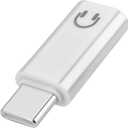 USB C to Light-ning Earphone Audio Converter, USB C Male to Light-ning Female Headphone Adapter Support Line Control for iPhone 16/15, iPad Pro/Air, MacBook (Only for Headphone, No Charge)