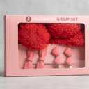 Valentine Themed 3pc Headband & Clip Set