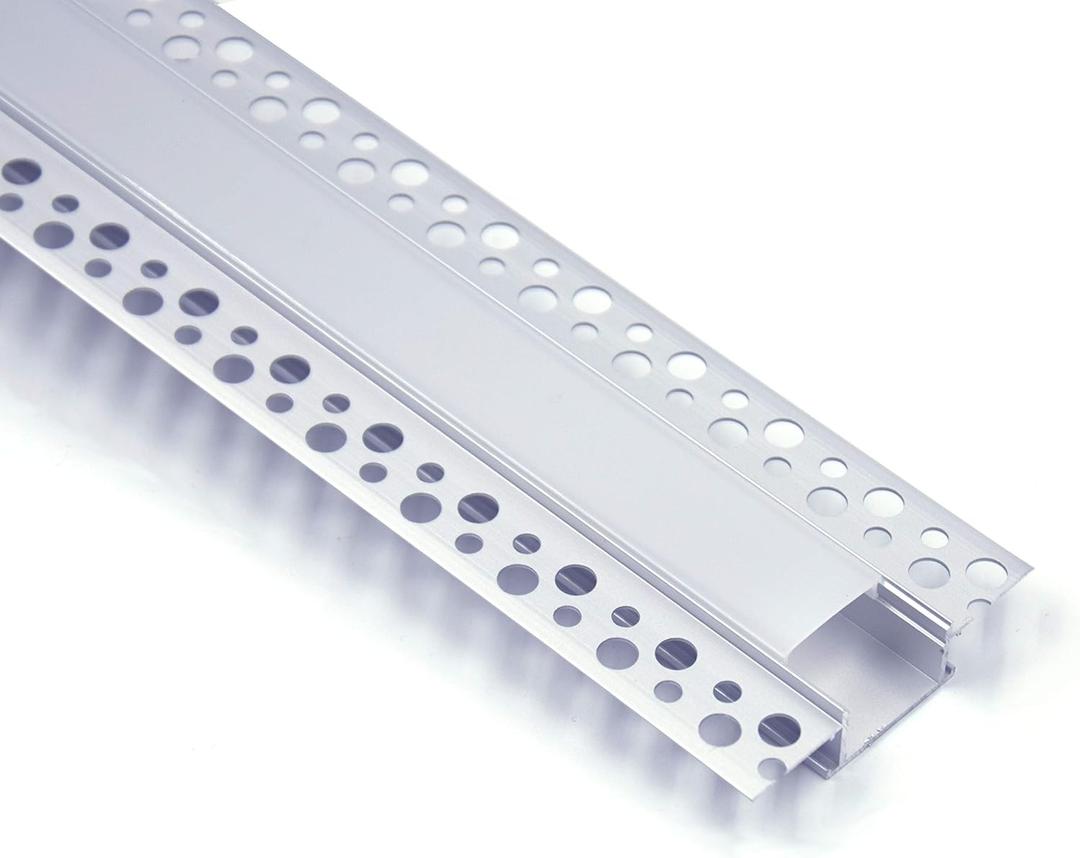 5-Pack 6.6ft/2Meter Plaster-in, trimless recessed LED Aluminum Channel with Flange for LED Strip, led Channel with Clip-in Diffuser and,for Wider Strip Such as Philips Hue (5pack *6.6ft)