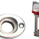 Amarine Made Oval Garboard Drain Plug Stainless Steel Boat Fits 1'' Hole, Thread for 3/4'' (1) Marine Bilge Plug Kit