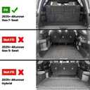 LASFIT Floor Mats&Trunk Mat with Backrest Mat for Toyota 4Runner 2025-2026(Only Fit 7 Seats), All Weather TPE Custom Fit Floor Liner for 4Runner SR5/TRD/Limited 6th gen Front&Rear 4 Runner Car Mats