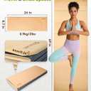 Rocalt Foldable Cork Yoga Mat, Non-Slip Lightweight Exercise Mat for Travel, Packable Workout Mat with Carrying Strap for Yoga Pilates Home Gym Floor Fitness