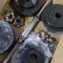 Amazon Basics Adjustable Dumbbell Hand Weight Set, 38 pound, Black