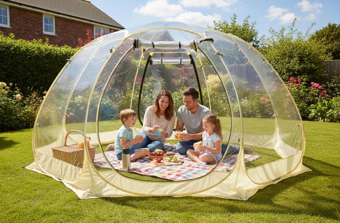 Pop Up Bubble Tent, Instant Igloo Tent Suitable for 4-6 People, Screen House for Patios, Cold