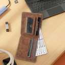 THTCSQ Godfather Gifts,Leather Wallet for Men, Engraved Personalized Leather Wallet,Father's Day Gift, Birthday Gifts,Christmas Gifts,Thanksgiving Gifts (Best Godfather)