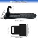 Car Door Step with Latch Protector, Extended Foldable Aluminum Alloy Car Step, Thickened Rubber Gasket for Car Door Step Hook Stand on Both Feet Universal Roof Rack Access 500lbs Capacity - Black