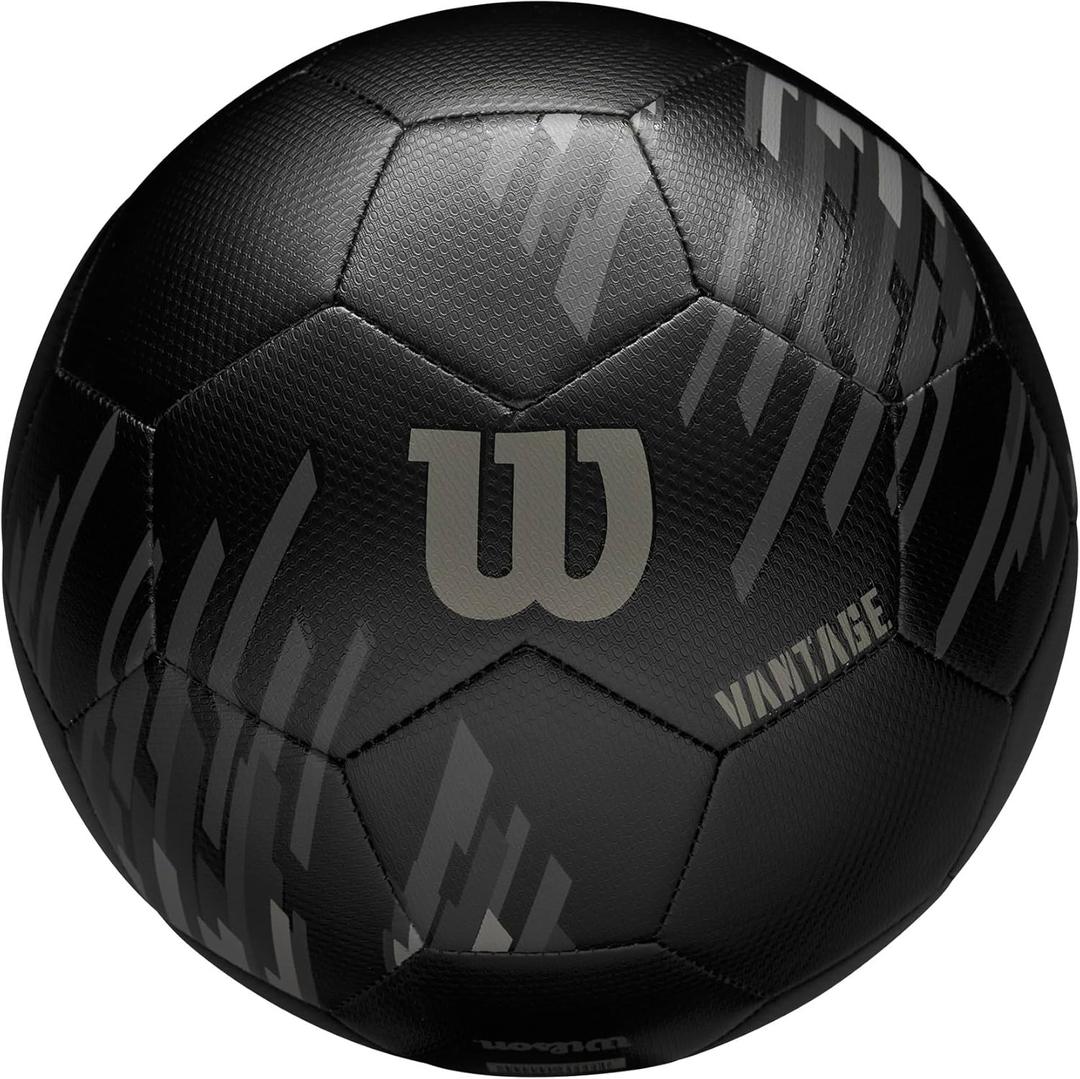 WILSON NCAA Vantage Soccer Balls - Size 3, Size 4 and Size 5 (Black)