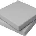 AAAAAcessories Outdoor Chair Cushions, 18 x 18 x 2 inches, Set of 2
Patio Furniture Replacement Seat Cushions, Fade-Resistant, Waterproof, Removable Cover with Ties, Gray