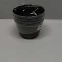 Quarut 4 Pack 8 Inch Flower Pots for Outdoor Indoor, Plastic Plant Pots with Drainage Hole & Saucer, Lightweight Small Flower Pot, Circle Pattern Planters for Garden House plantersBlack Copper