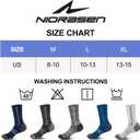 Men's Cotton Crew Work Socks, 5 Pairs Cushioned Boot Moisture Athletic Socks for Hiking Sports Running (Multicolor)