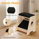 Double Step Footrest Under Desk,4 Adjustable Heights with Adjustment Stem
