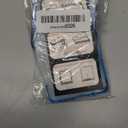 FABSPARK Case for Samsung Galaxy Z Flip 5 Built-in Screen Protector,Hinge Protection,Sparkly Bling Glitter Crystal Clear Transparent Slim Fit Acrylic Hard PC for Samsung Z Flip 5 Case,Glitter Blue