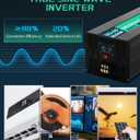 6000W Pure Sine Wave Inverter 12V DC to 110V AC with Wireless Remote Control LCD Display 4 AC Outlets, 1 USB and Terminal Blocks for RV Truck Cabin Off Grid