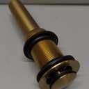 All Metal Brass Pop Up Sink Drain Without Overflow, Brushed Gold