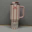 STANLEY QUENCHER TUMBLER H20 PINK ABD WHITE STRIPED, THE FLOWSTATE QUARTZ SWIRL 40oz All day hydration