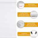 Persilux Zebra Blinds for Windows, Cordless Roller Blinds (50" W x 72" H, White) Light Filtering Sheer Window Treatments, Light Control for Day and Night, Room Darkening Roller Shades for Windows