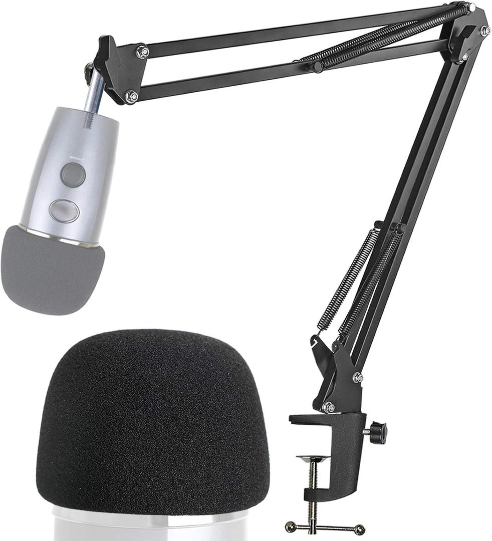 Yeti Nano Mic Stand with Pop Filter - Microphone Boom Arm Stand with Foam Cover Windscreen for Blue Yeti Nano Mic by YOUSHARES