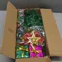 Small Christmas Tree with Lights - 23 Inch Mini Tabletop Christmas Tree with Multi-Color LED Lights, Hanging Ornaments, Decorative Bow and Gift Boxes - Prelit Table Tree for DIY Christmas Decoration