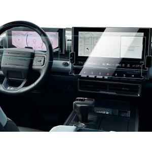 2PCS Car Screen Protector for 2022 2023 2024 2025 2026 GMC Hummer EV SUV/Pickup Accessories Navigation& Dashboard Nano Touchscreen Protector Film HD Clear Bubble Free 12.3"& 13.4''