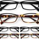 Gaoye Reading Glasses for Women, 6 pack Fashion Readers for Women Men Spring Hinge Eye Glasses, Blue Light Reading Glasses