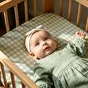 Gllquen Baby Bedside Sleeper Sheets 33x20 Inch 4 Pack - Fitted Crib Mattress Covers, Ultra Soft Oeko-TEX Certified Bassinet Sheets for Girls Boys, Gift Ready Box for Baby Shower (Forest Tale)