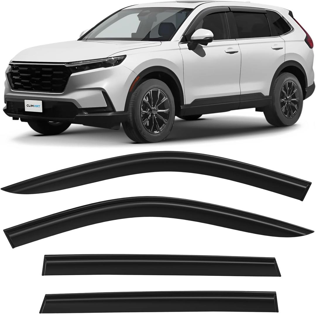 CLIM ART Incredibly Durable Rain Guards for Honda CR-V 2023-2026, Original Tape-on Window Deflectors, Vent Deflector, Window Visors, Car Accessories, 4 pcs. - 423170
