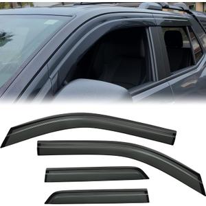 JOYTUTUS Low Profile Rain Guards Compatible with 2025 2026 Toyota 4Runner, Outside Mount Window Vent Visor Tape-On Window Deflectors | No-Gap Design | Reduces Wind Noise & Rain