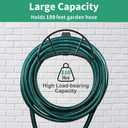 TomCare Garden Hose Holder Wall Mount Metal Water Hose Holder Holds 150Ft Hoses Heavy Duty Hose Hanger Sturdy Hoses Storage Organizer for Outside Yard Garden, Black