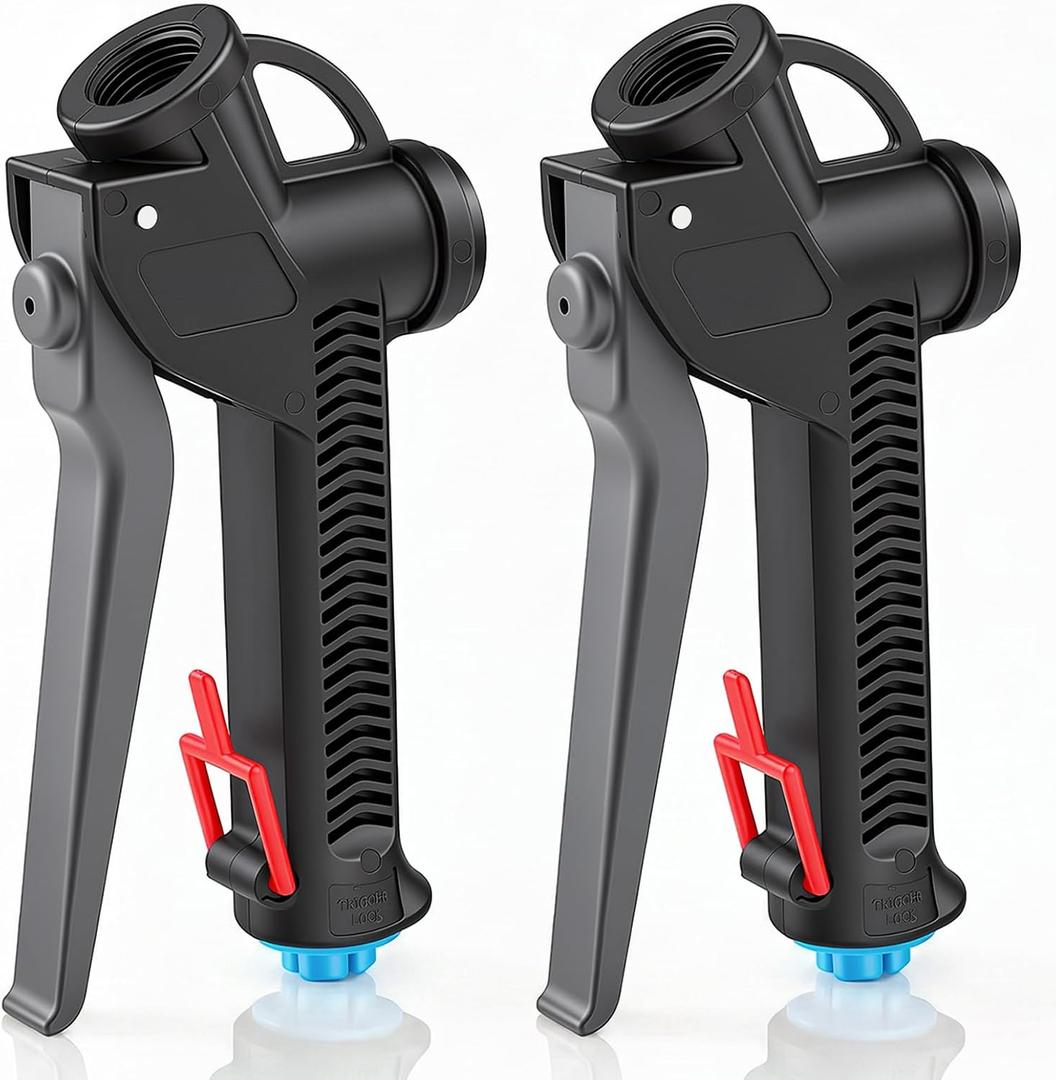 Threlaco 2 Pcs Heavy Duty Soft Wash Spray Gun – 18 GPM 365 PSI Sprayer with 1/2" NPT, Trigger Handle for Pressure Washing, Roof Cleaning, Concrete & Agricultural Use (Black)