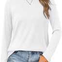 XIEERDUO Long Sleeve Shirts for Women Plus Size Fall Fashion 2025 Dressy Casual White Vacation XXL