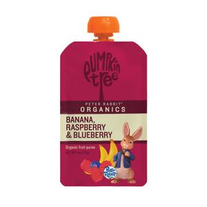 10 x Peter Rabbit Organics Baby Raspberry Banana Blueberry, 4 oz