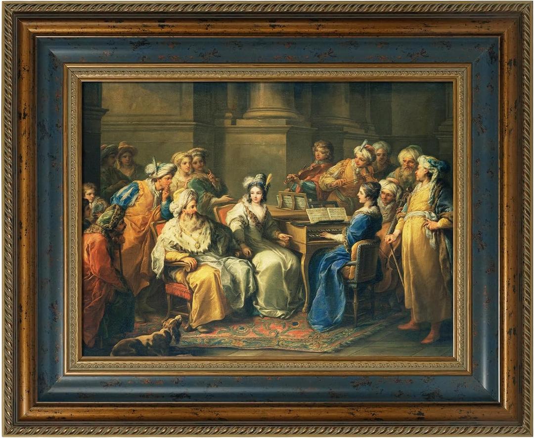 30x40 Canvas Frame for Hand-painted Diamond Oil Paintings,Blue Gold