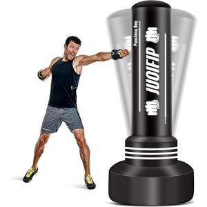 Punching Bag for Kids Adult, Inflatable Boxing Bag Men Standing Kickboxing Bag, Suitable for Kickboxing MMA Dummy Karate Home Gym Training Equipment for Men and Women