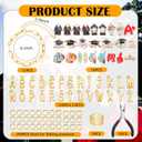 Kigeli 394 Pcs Holiday Bracelets for Women DIY Teacher Graduation Nurse Rainbow Pride Bracelets kit Jewelry Crafts Adjustable Gold Letter Charms for Holiday Party Favors
