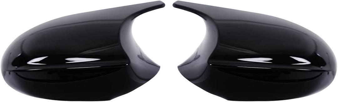 Door Side Mirror Covers Mirror caps for Cars Rear View Cap for 3-Series E90 E92 E93 Sedan Pre-LCI 2005-2007 (Glossy Black)