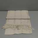 Alynsehom Macrame Table Runner Cream Beige Boho Table Runners with Tassels Hand Woven Cotton Table Runner Rustic Farmhouse Table Runners for Bohemian Kitchen Dining Table(12x71in)